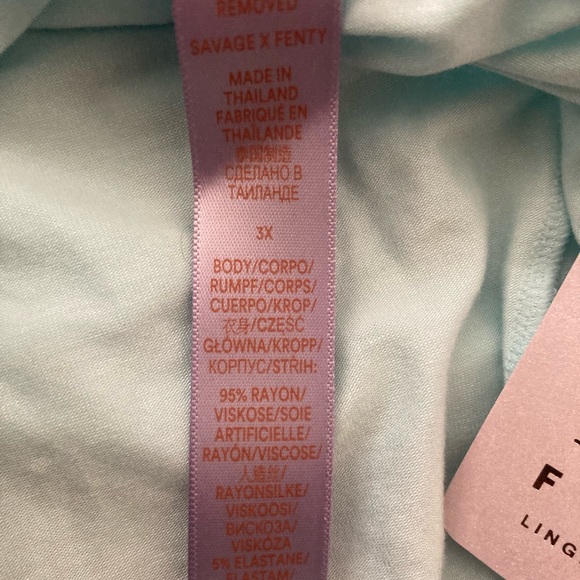 NWT Savage Fenty Peek-a-boo Cami Seashell Blue Plus Size 3X MSRP $39.95 - Picture 4 of 8